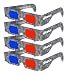 DOMO nHance RB4B Anaglyph Passive Cyan and Magenta Red and Blue Paper 3D Video Glasses (Pack of 4 pcs) RS.99.00