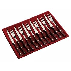 Faringdon Collection Barbecue 12 Piece Steak Knife and Fork Set