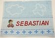 Custom Made Personalized Handmade Cross Stitched Baby Towel - SEBASTIAN