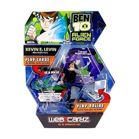 Ben 10 Alien Force WebCardz Kevin E. Levin Action Figure (includes 33 virtual battle cards)