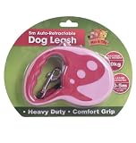 Pink 5M-16FT Retractable Dog Lead Leash Heavy Duty Comfortable Grip