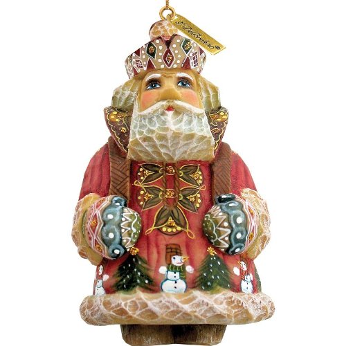 G. Debrekht Traveler Santa Ornament, 3-Inch G. Debrekht Traveler Santa Ornament, 3-Inch