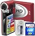 SVP T400-Red 1280x720p True HD Camcorder with 2.4 LCD (SVP 1GB High Speed SD Memory Card & AA Rechargeable Set Included)