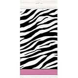 Zebra Print Plastic Tablecloth, 84" x 54"