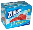 Ziploc Double Zipper Heavy Duty Quart Freezer Bags (216 Bags)