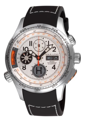 Hamilton Men s H76656353 Khaki Aviation X-copter White Chronograph Dial Watch