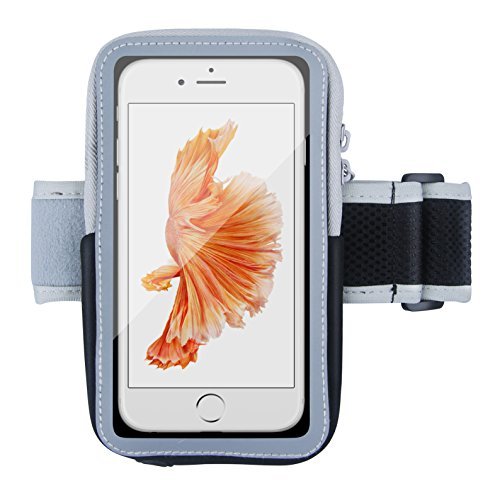 iPhone 6s Armband,Splaks Sports Armband for iPhone 6/6s 4.7inch,Light-Weight,Soft Breathable Fabric,Water-Resistant,Sweat-Free with Adjustable size and Key Cash Holder, Safety design-Black
