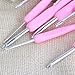 Icibgoods 2.5-6mm Hooks 8 Sizes 14cm Pink Soft Handle Aluminum Knitting Crochet Hooks for DIY Dolls Clothes Decoration