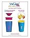 Wow Cup for Kids Original 360 Sippy Cup, Pink with Blue Lid, 9 oz