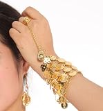 Bellyqueen Belly Dance Triangle Slave Bracelet With Gold Coins