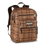 JanSport Big Student Backpack (Chocolate Chip/Orange/JS Tartan 1)