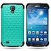 CoverON Hybrid Dual Layer Diamond Case for Samsung Galaxy Mega 6.3 - Teal Hard Black Soft Silicone
