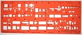 1:100 Scale Architectural Sanitary Plumbing Fixtures Architect Drafting Template Stencil - Technical Drafting Design Floor Plan Symbols