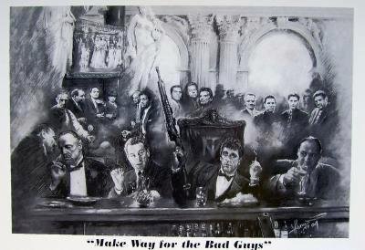 Make Way For The Bad Guys Poster ~ Mafia Montage ~ Scarface, Goodfellas, Sopranos, Godfather ~ Exclusive U.K. Import ~ 24x36
