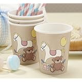 Ginger Ray Rocking Horse & Teddy Vintage Paper Cups (8 Pack), Mixed