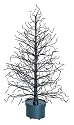 3' Black Fiber Optic Lighted Twig Christmas Tree