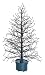 3' Black Fiber Optic Lighted Halloween Twig Tree #179692