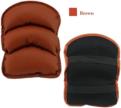 LOBZON PU Soft Leather Auto Center Console Armrest Pad Cover Car Cushion (Brown)