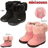 （ミキハウス）MIKIHOUSE ボア付ベビーウィンターブーツ (17ｃｍ,黒)