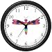 Multicolored No.2 Dragonfly or Dragon Fly - JP Wall Clock by WatchBuddy Timepieces (Slate Blue Frame)