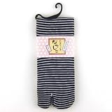Women's Striped Tabi Fashion Midcalf Socks with 7 inch cuff, Navy Blue