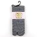 Women's Striped Tabi Fashion Midcalf Socks with 7 inch cuff, Navy Blue