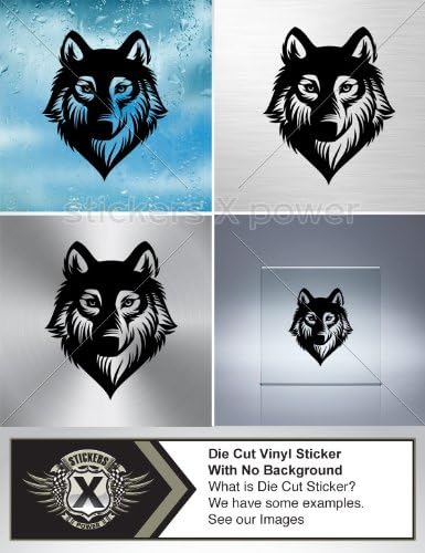 Sticker Vinyl Decals Wolf Car Window Wall Art Decor Mobile Roommates Size: 4 X 3.4 Inches Black