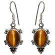 Tigers Eye Earrings Silver Jewellery 1.5 inches (erg136)