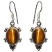 Tigers Eye Earrings Silver Jewellery 1.5 inches (erg136)