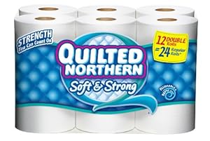 Quilted Northern Bath Tissue Soft and Strong Double Roll, 12 Count (Case of 4)