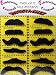 Pack Of 12 Assorted Moustaches Fancy Dress Costume Accessory - Black