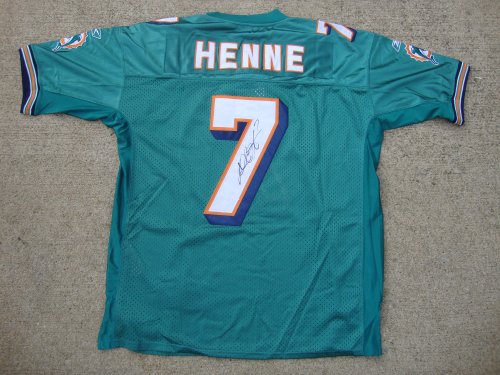 Miami Dolphins CHAD HENNE Signed Autographed NFL Jersey COA