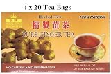 Royal King - Pure Ginger Tea - No Sugar - 4x20 Tea Bags