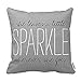 Generic Rustic Gray Sparkle Pillow Case Cushion Cover Home Sofa Decorative 16 X 16 Squares