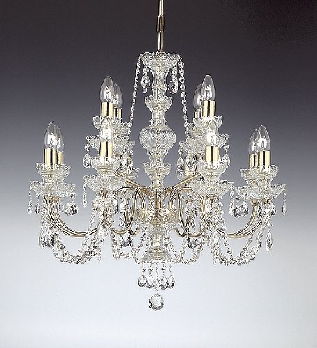 EN920 84BP – 12 Light Polished Brass Chandelier