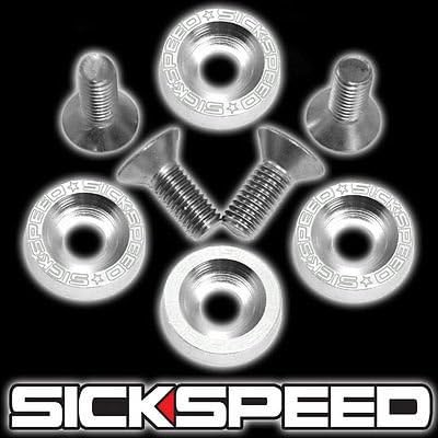 4Pc Polished Bolt/Washer For Trunk Hood Hinge Latch Radiator Support 12Mm 1/2" for Toyota Camry