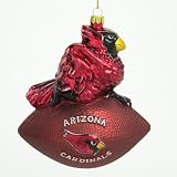 Arizona Cardinals NFL Glass Mascot Football Ornament 6