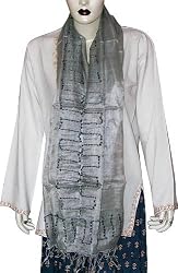 Silk Scarf Rectangular Womens Accessory 28 x 80 inches (psrf088)