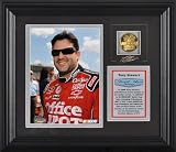 Tony Stewart Framed 6x8 Photograph with Facsimile Signature, Engraved Plate and Gold Coin - LE of 514