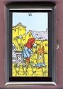 CUPS VI TAROT CARD, COIN GUITAR PICK PILL BOX