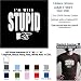 I'M WITH STUPID T-Shirt - 100% Fine Jersey Combed Cotton Unisex T-Shirt - Sweat Shop Free