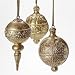 Club Pack of 12 The Gift Gold Filigree Christmas Ornaments