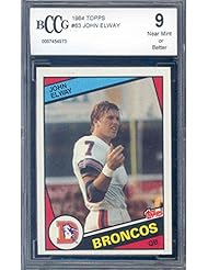 Collectibles: 1984 topps #63 JOHN ELWAY rc rookie card BGS BCCG 9 Graded Card - topps