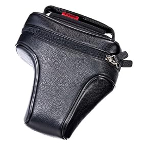 digiETUI - Funda de cuero para c�maras Nikon D90, D3000,D3100, D5000, D5100 con objetivo de 18-55 mm