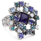 Sorrelli Electric Blue Crystal Cluster Silver-