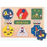 木製かたちパズル ミッフィーかたちパズルステップ1 6ピース 2才から