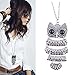 Gillberry Womens Necklace, Lady Women Vintage Silver Owl Pendant Necklace Best Gift For XMAS