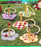 10 PIECE WOODEN RING TOSS GAME