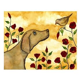 Bird Dog Animals Giclee Poster Print by Debi Hubbs, 10x8
