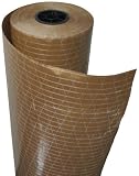 Plasticover Reinforced Kraft Paper, Polyethylene and Fiberglass Threading, No Backing, Brown, 0.007